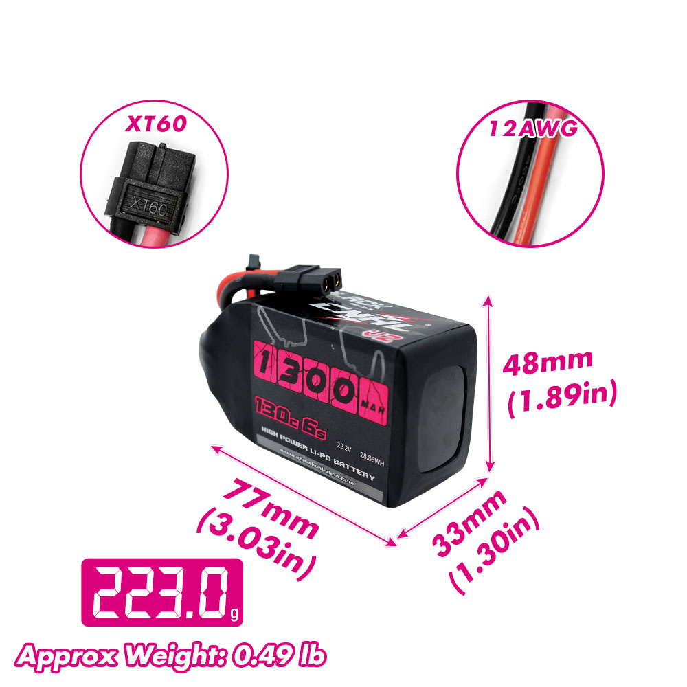 2PCS CNHL 6S 22.2V แบตเตอรี่ลิ - Fpv Drone Bag บทวิจารณ์และราคา
